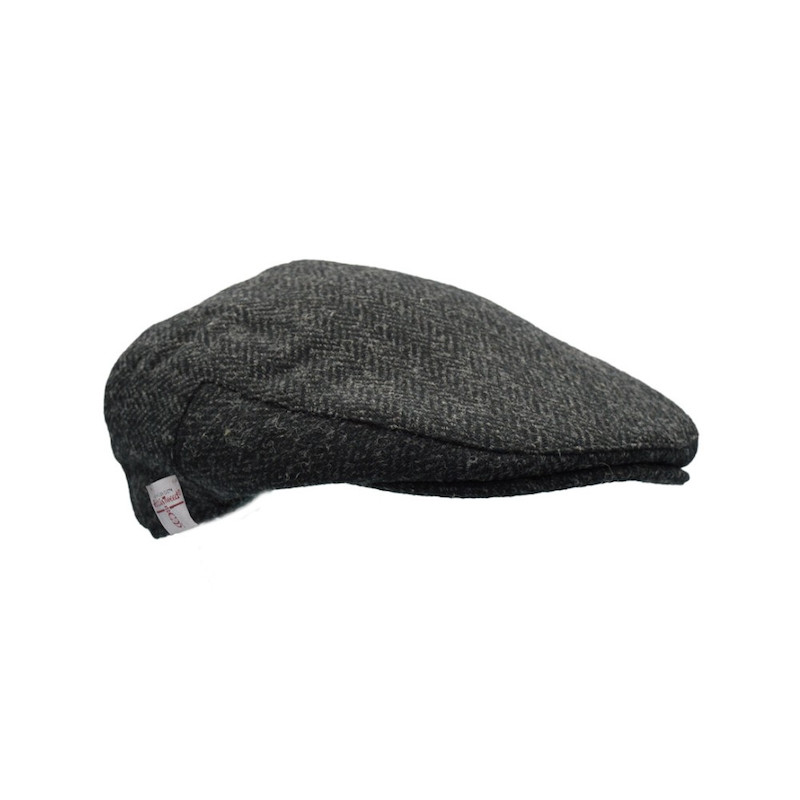 Made in UK Timeless classic Harris Tweed Oakmoor Flat Cap Color Gun Metal